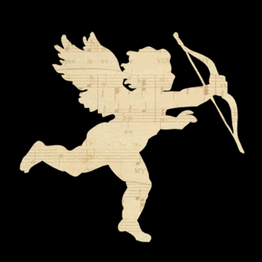 Musical Cupid Silhouette