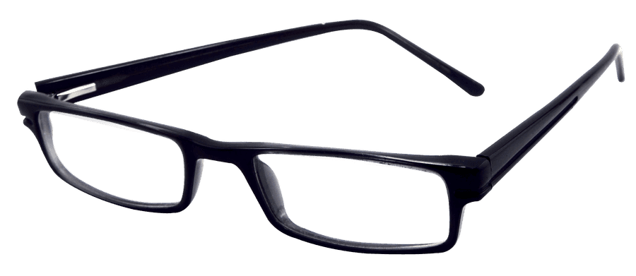 Black Frame Eyeglasses Isolated