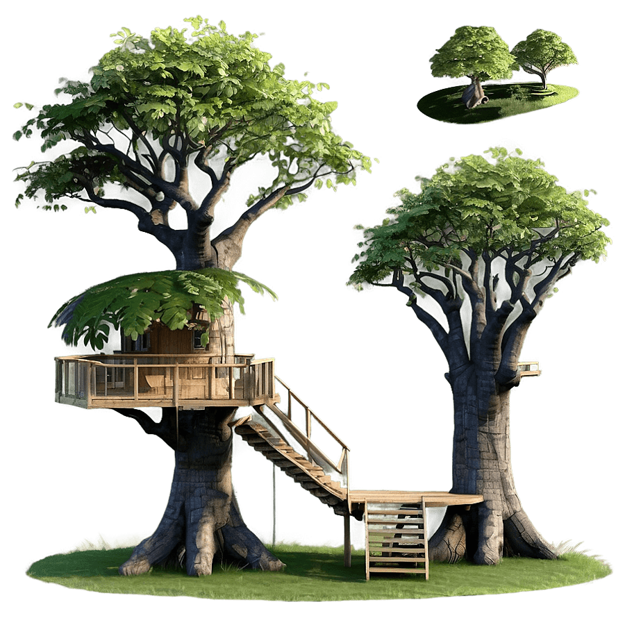 Nature-Inspired Tree House PNG 48