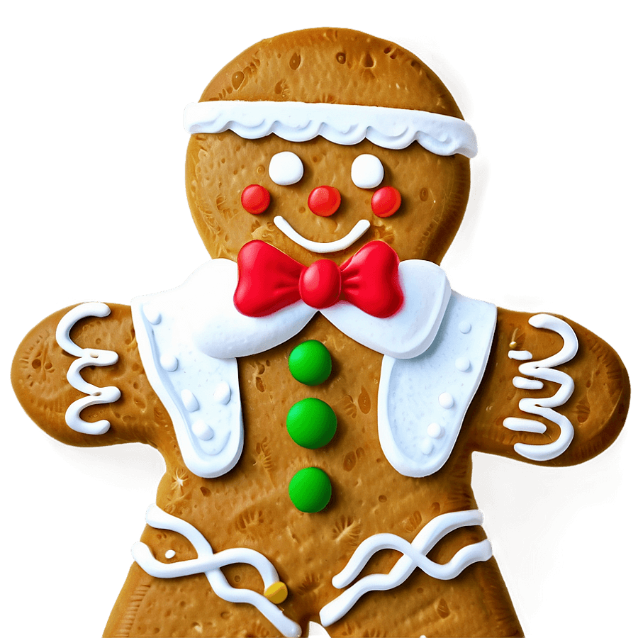 Gingerbread Man Template PNG wvi