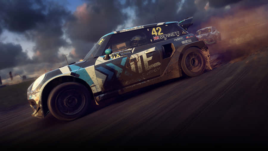 Hyundai Bennett Best Dirt Rally Baggrund - Beskriv et eksotisk landskab med skarpe konturer og akvareltoner.