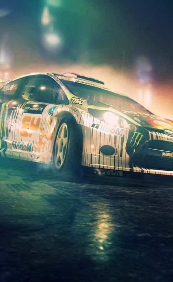 Ford Fiesta HFHV Side View Android Dirt Showdown Baggrund