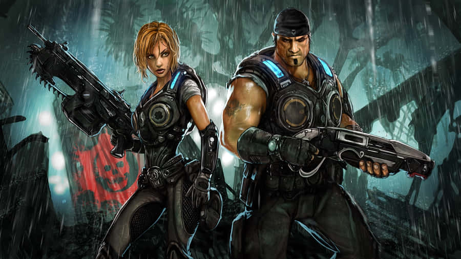 Gears of War 3 Duo i Aktion