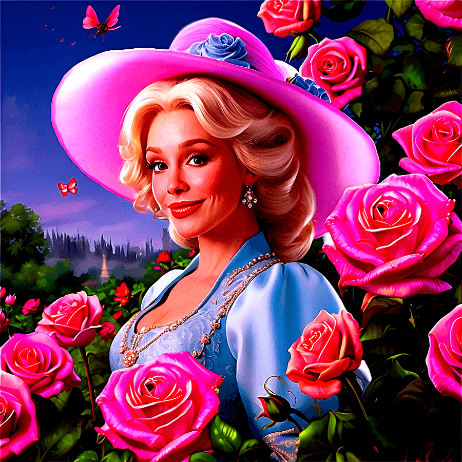 Fairy Godmother in Rose Garden PNG 5
