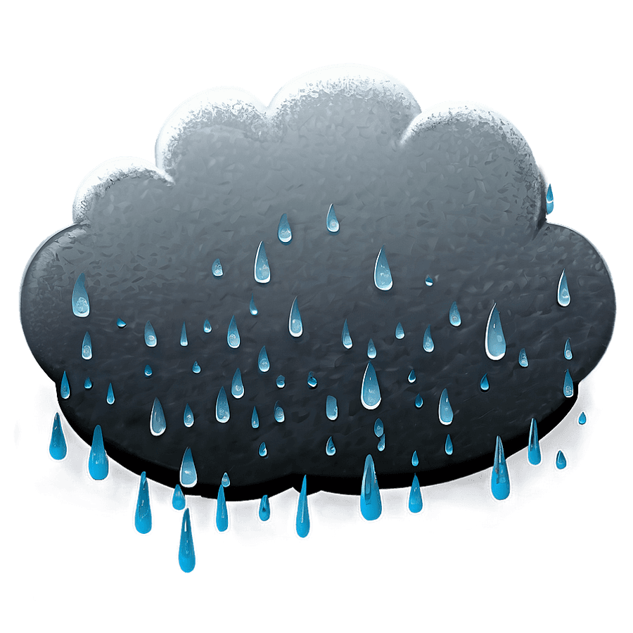 Minimalist Rain Cloud PNG 42