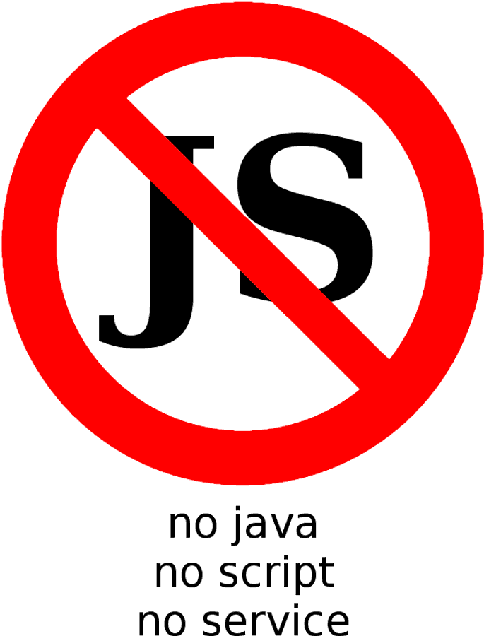 No Java Script Sign Image PNG