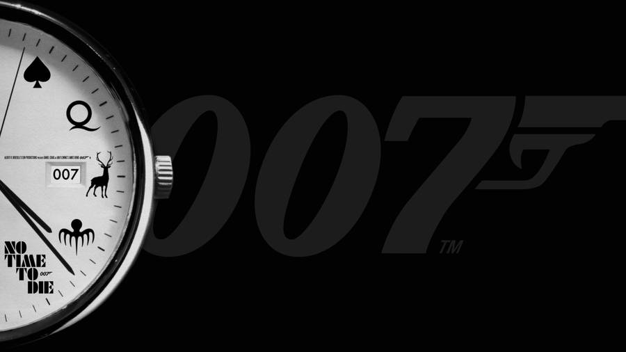 Download No Time To Die 007 In Black Wallpaper Wallpapers Com