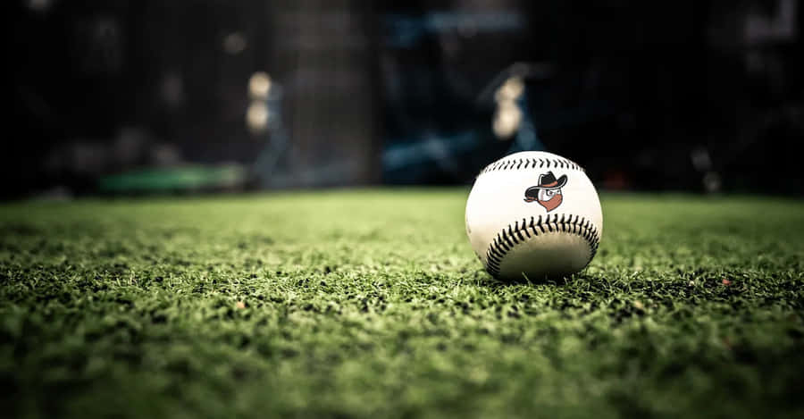 Baseball auf Gras künstlerische Ansicht