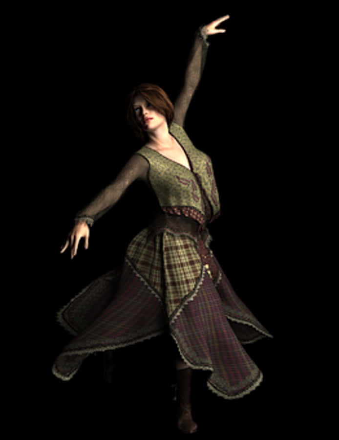 Elegant_ Digital_ Dancer_ Pose