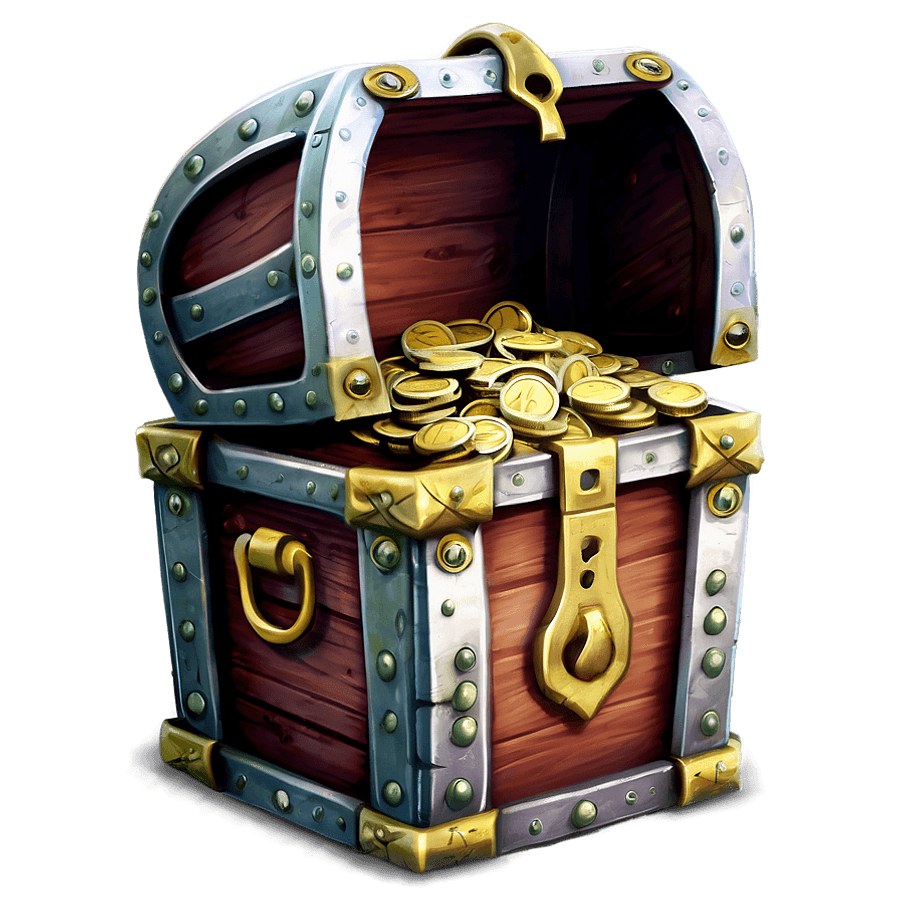 Quarter in Treasure Chest PNG 05242024