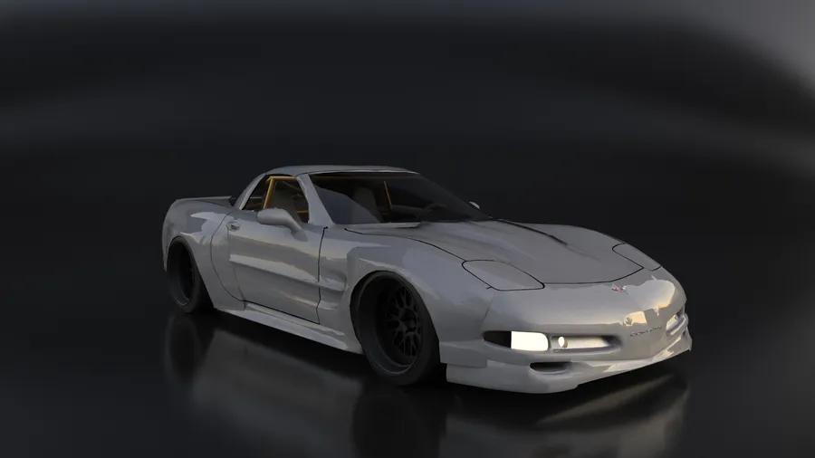 White C4 Corvette wallpaper