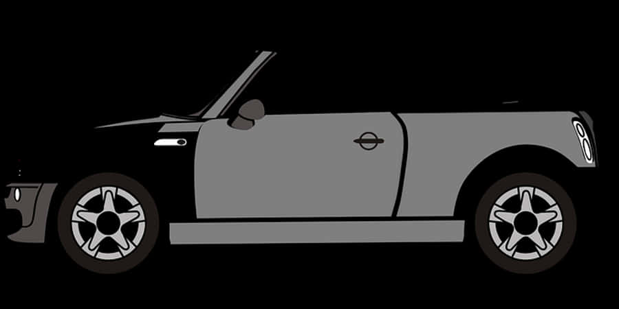 Classic Mini Cooper Side View Vector