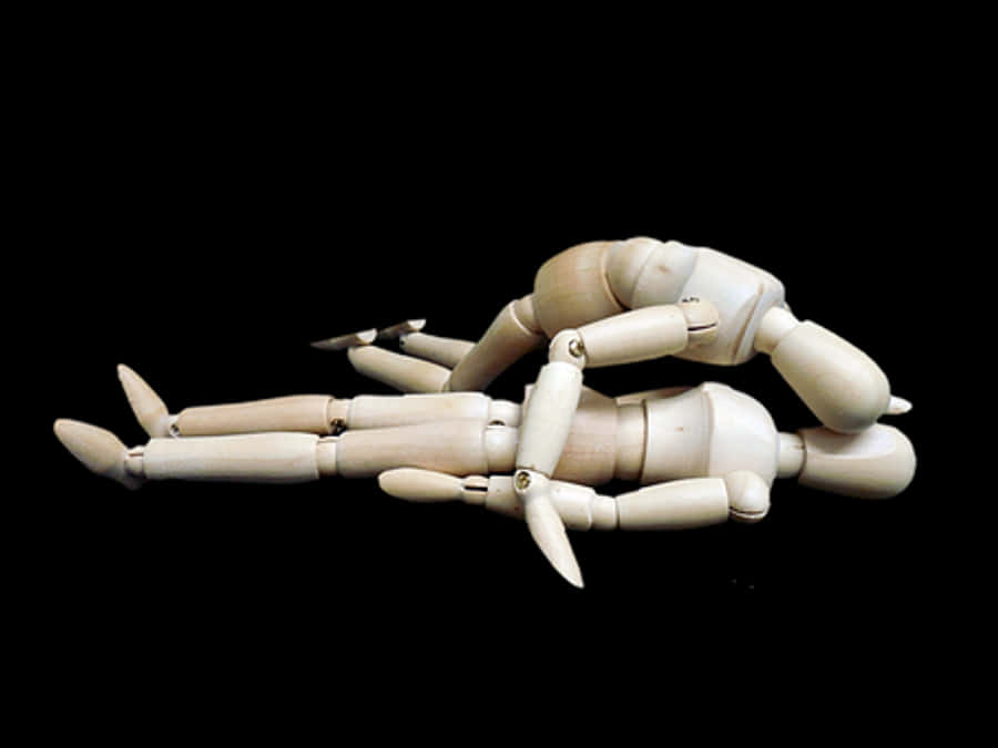 Wooden Artist Mannequins Embrace
