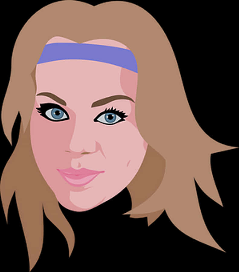 Stylized Portraitofa Womanwith Headband