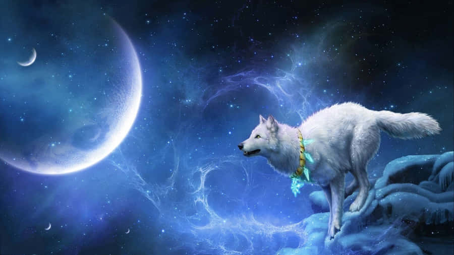 HeulenderWolf 1920 x 1080 Hintergrundbild