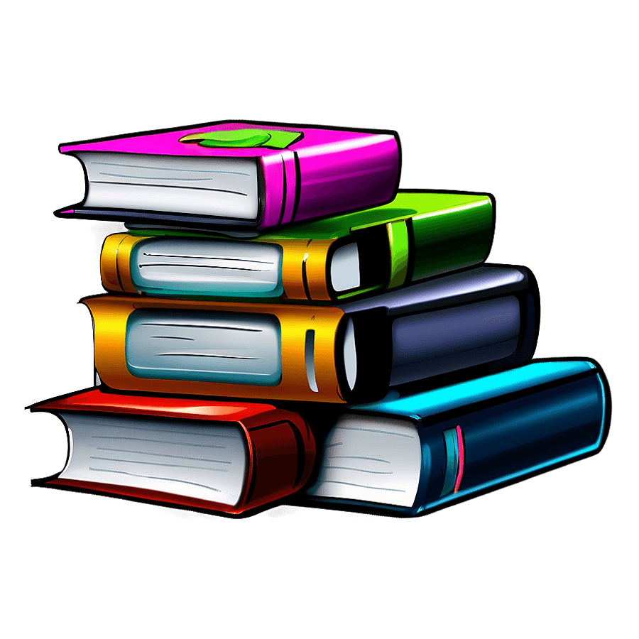 Cozy Book Stack PNG 05262024