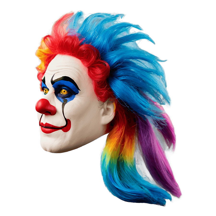 Striped Clown Wig PNG qgk6