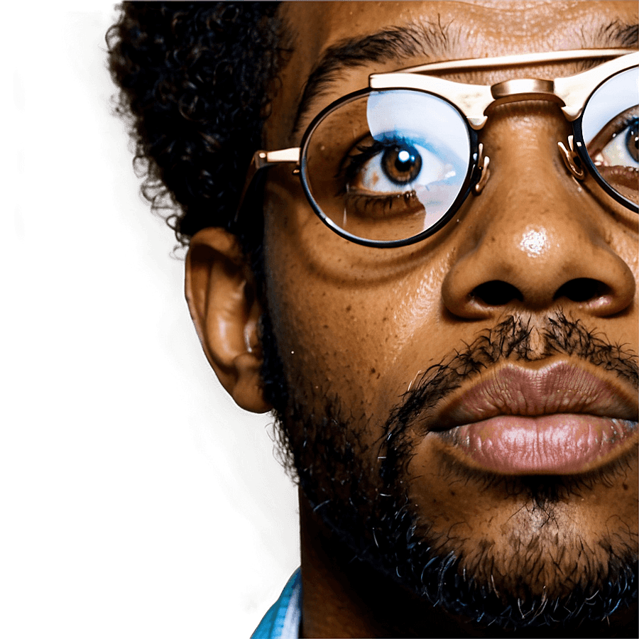 Black Man with Glasses PNG wdp50