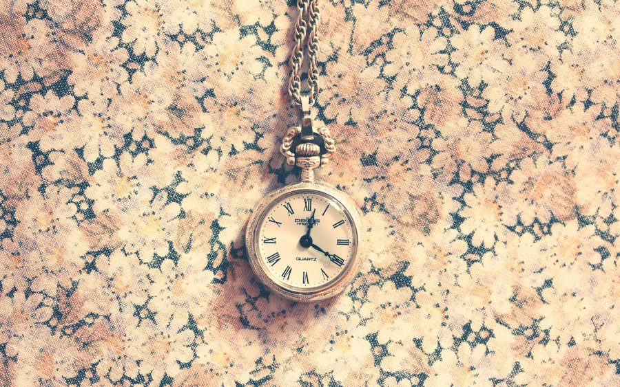 Orologio da taschino estetico floreale