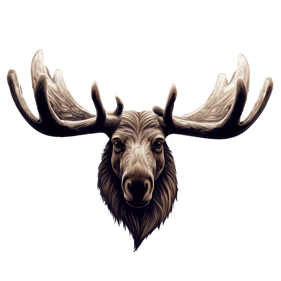 Tribal Moose Head Tattoo Design PNG 60