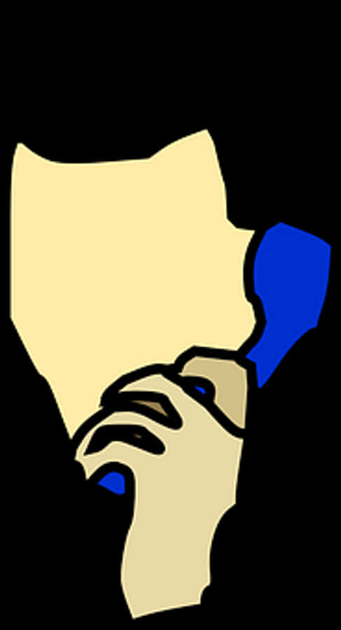 Hand Holding Phone Vector Art