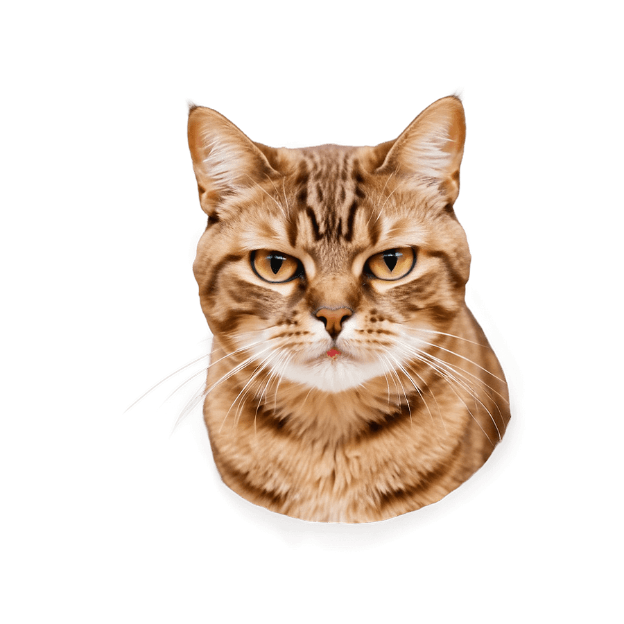 Angry Cat Expression PNG 2