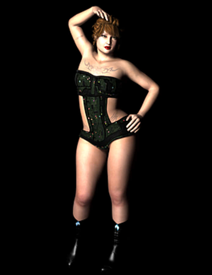 Warrior Pose Female3 D Model
