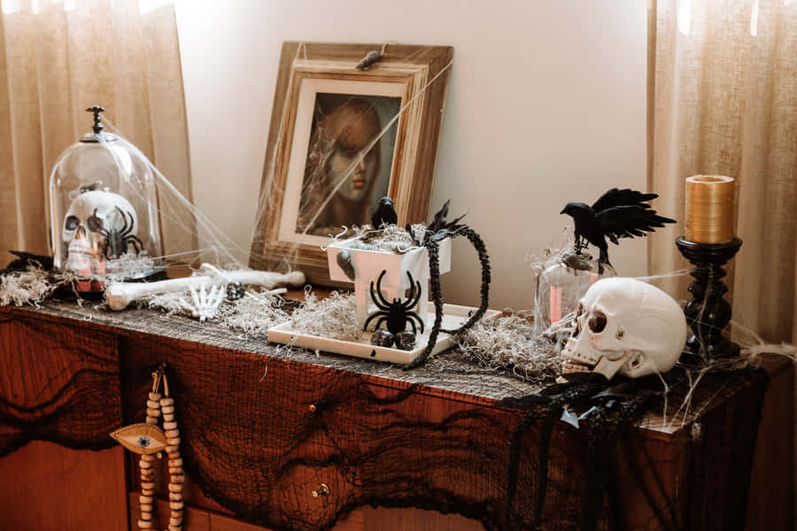 Halloween Kamin Dekorationen