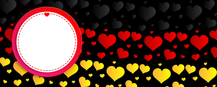 Valentines Heart Banner Background
