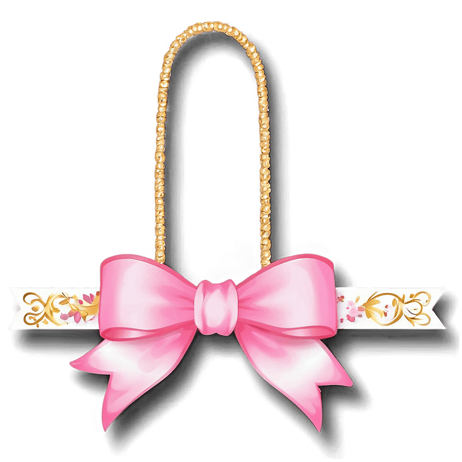 Floral Pink Bow PNG 62
