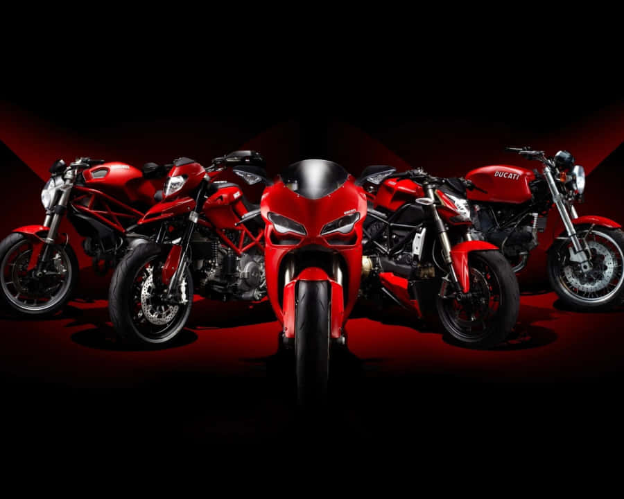 Imagemde apresentação de motocicleta vermelha.