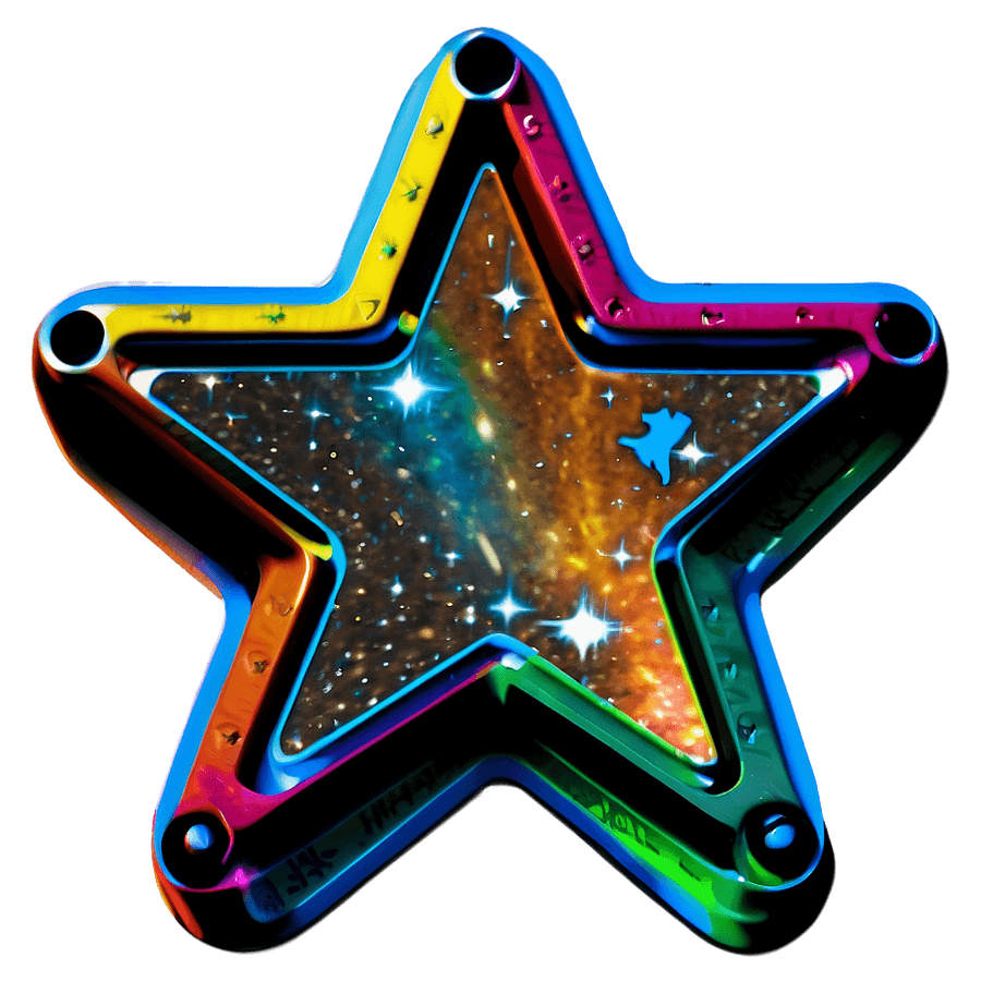 Y2k Star Outline PNG tlj78