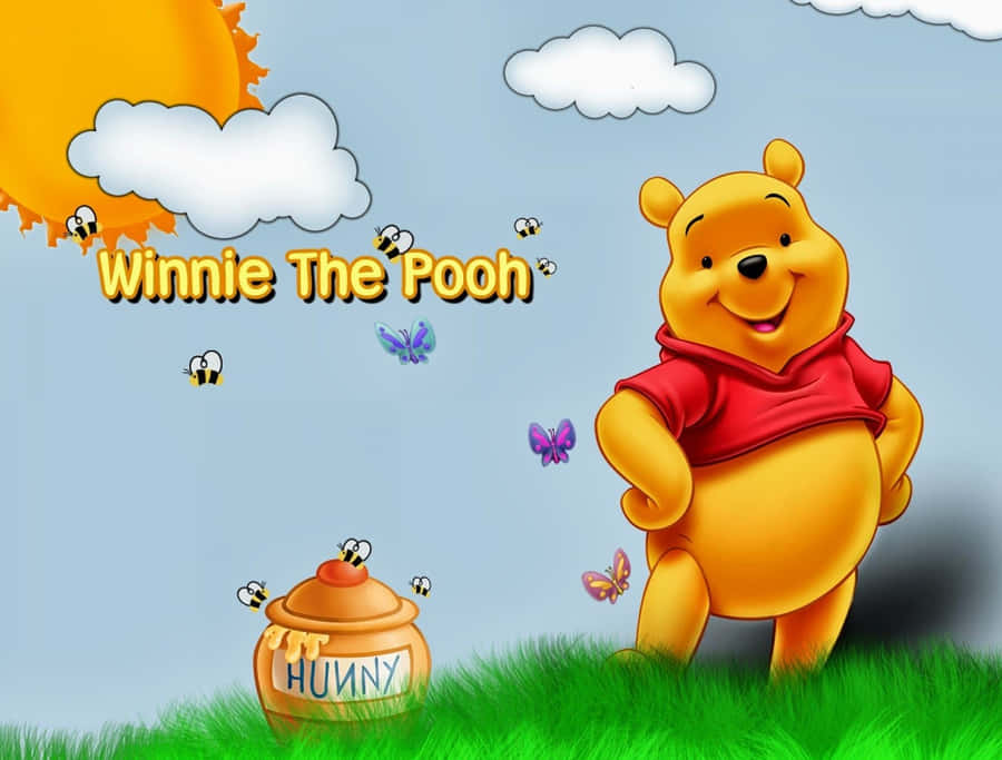 Dinlille én vil elske at arbejde på deres skoleprojekter mens de putter sig op med Winnie the Pooh.