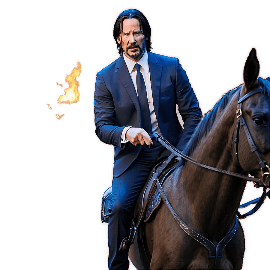 John Wick on Horseback PNG kfy