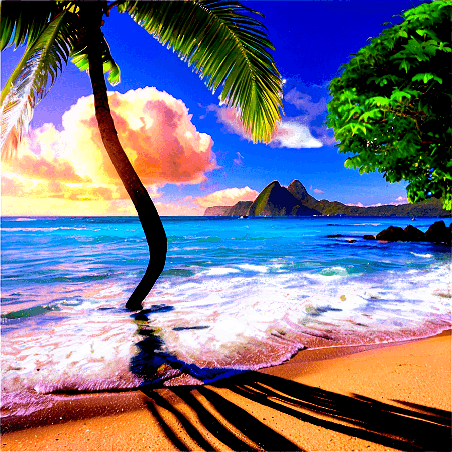 Latin America Beach Paradise PNG qnq2
