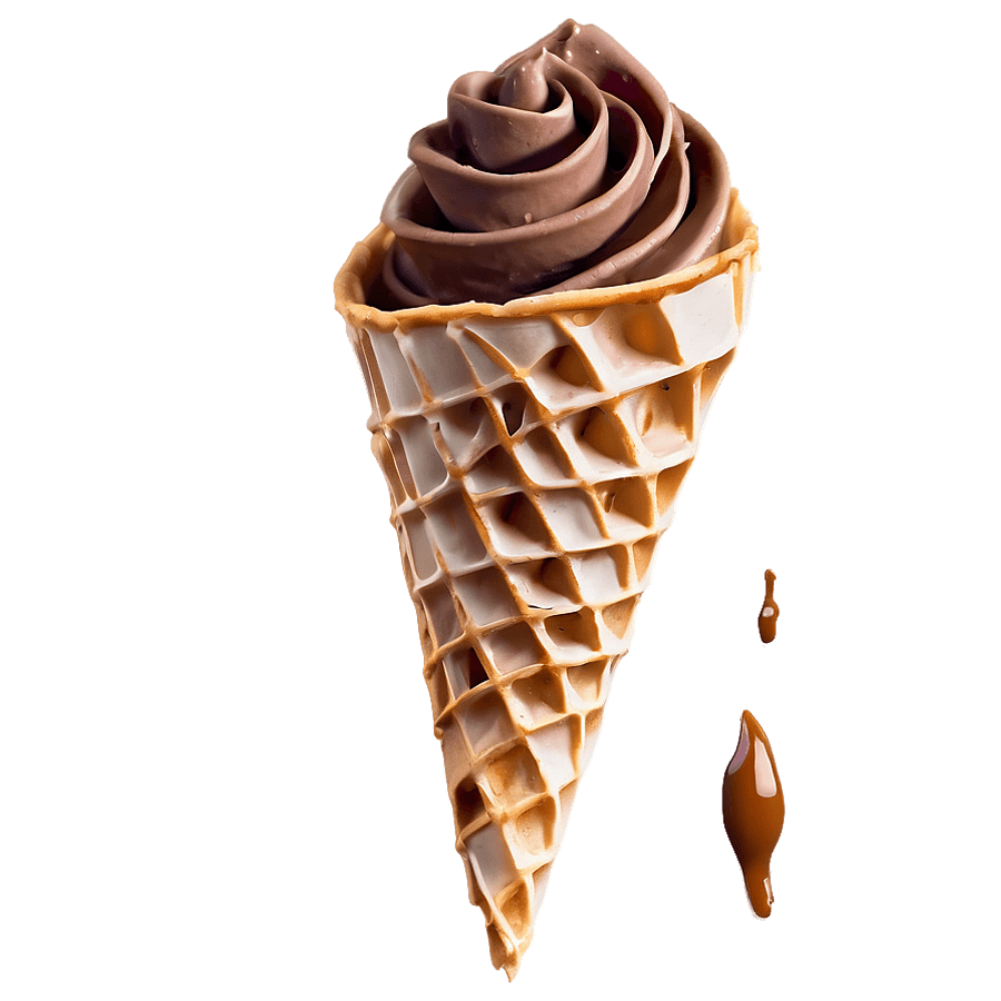 Swirl Waffle Cone PNG 06282024