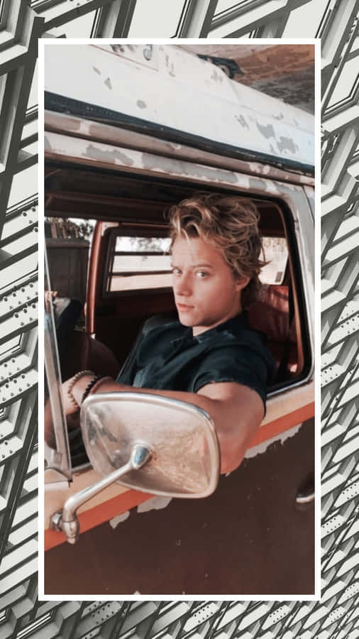 Retro-Vibe Teenager im Auto