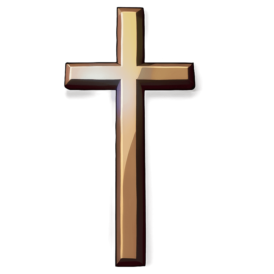 Sleek Thin Cross Graphic PNG bxd