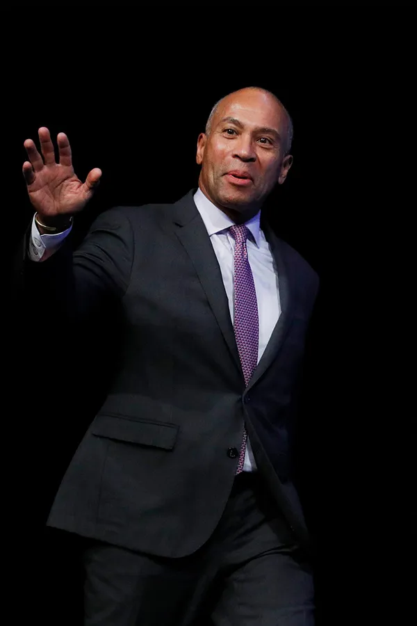 Deval Patrick Black Background Portrait