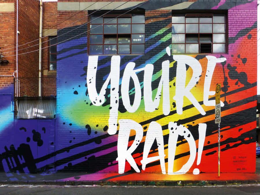 Helleund bunte Street Art
