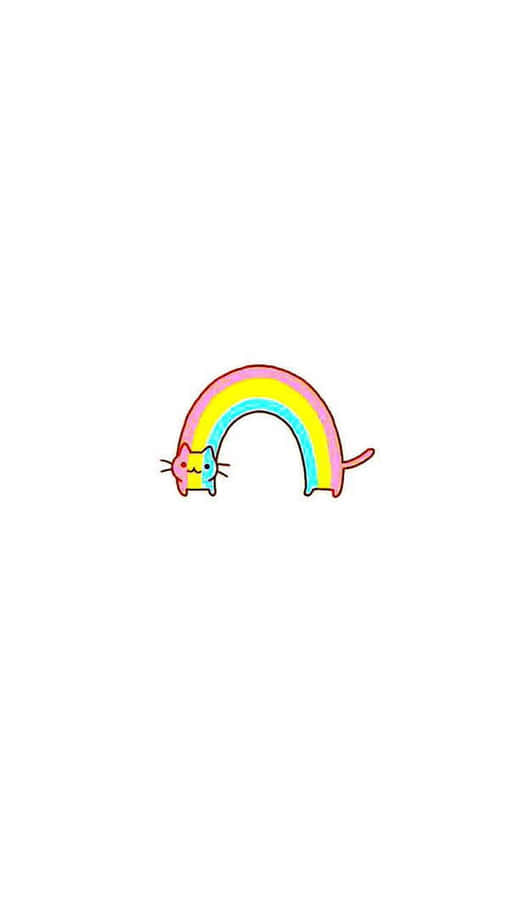 Pastell Regenbogen Katze Kunst