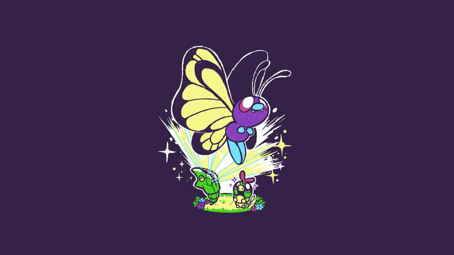 Butterfreein dunkelvioletter Kunst