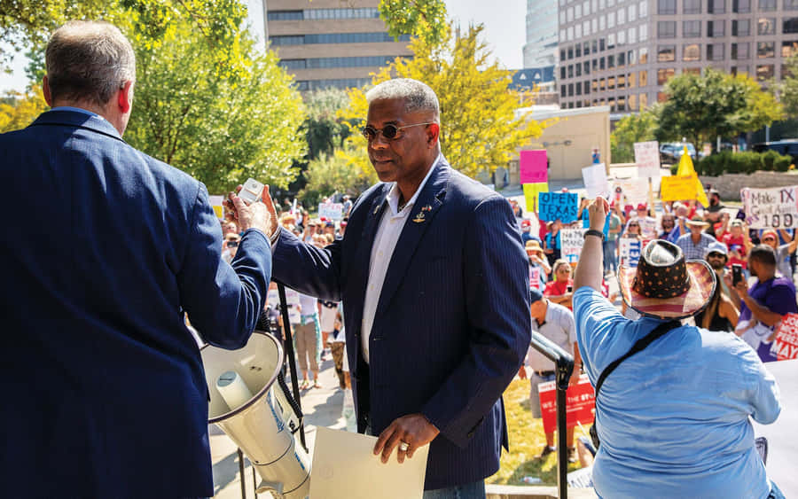 AllenWest på politisk sammankomst