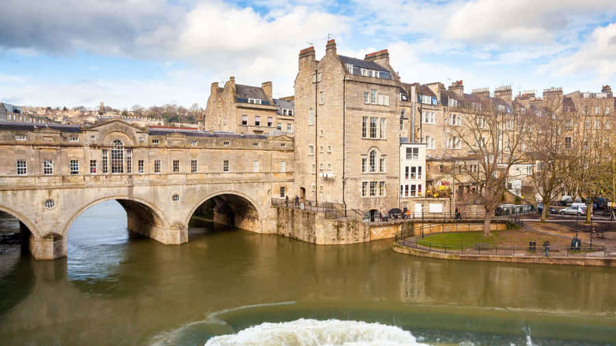 Pulteney Bridge River Avon Bath, Storbritannien