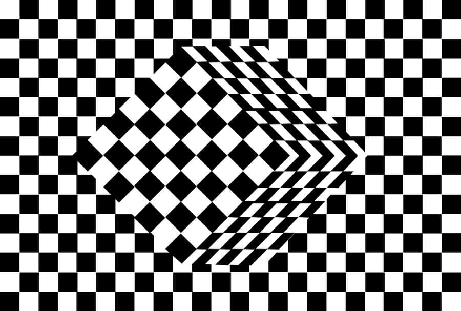 KariertesWürfel-Farbillusion-Bild