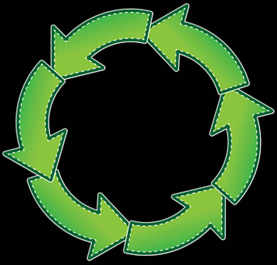 Green Recycle Arrows Circle