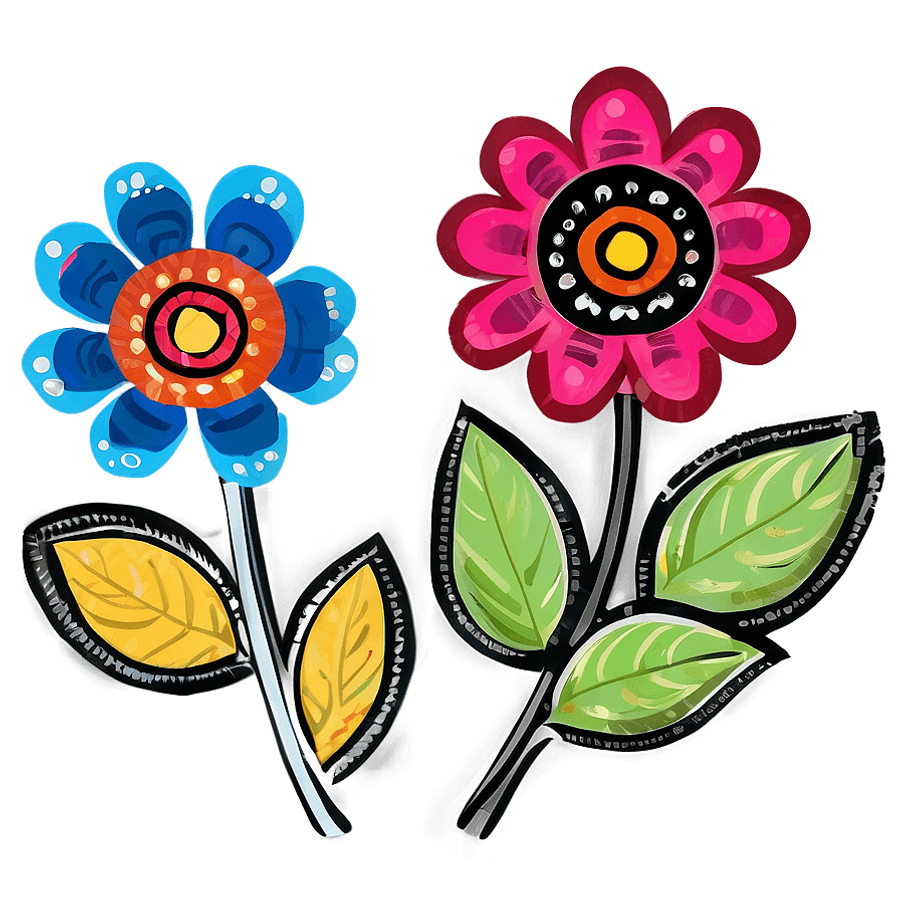 Folk Art Flower Cricut PNG 77