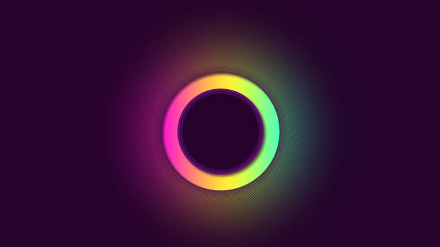 Astrazione di Cerchio Neon Vibrante