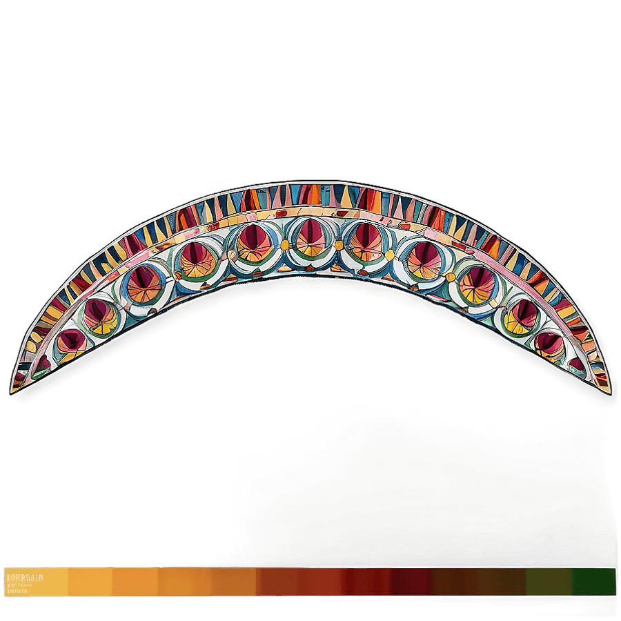 Semicircle Mandala Art PNG 97
