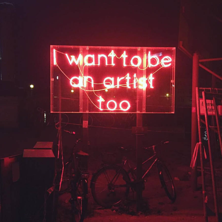 Rød Aestetisk Neon Vil Kunne Være En Kunstner